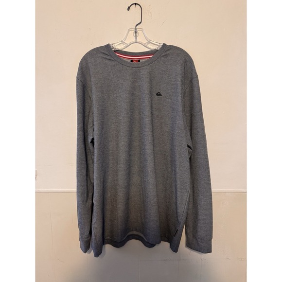 Quiksilver Other - Quiksilver Malvern Soft Touch Crewneck Sweatshirt Mens XL Gray Embroidered Logo